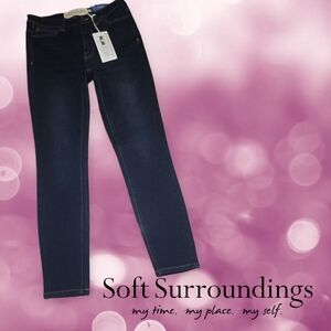 Soft Surroundings The Ultimate High Rise Slim Jeans in Waverly Wash‎ 2P